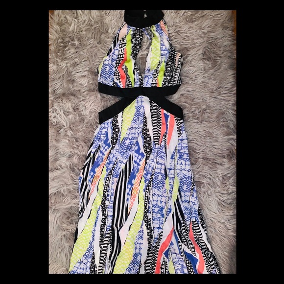 Long colorful pattern cut out dress - Picture 6 of 7